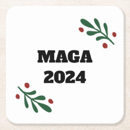 Posavasos Cuadrado De Papel NAVIDADES de MAGA 2024