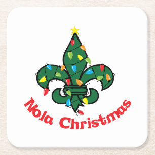 Posavasos Cuadrado De Papel Navidades de Nola