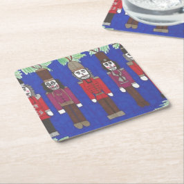 Posavasos Cuadrado De Papel Navidades de Nutcracker