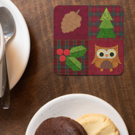 Posavasos Cuadrado De Papel Navidades de Woodland