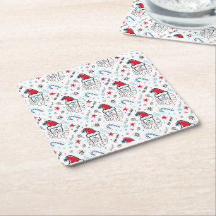 Posavasos Cuadrado De Papel Navidades del ilustracion de Santa Cruz