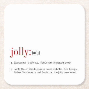 Posavasos Cuadrado De Papel Navidades Jolly Definition Holiday