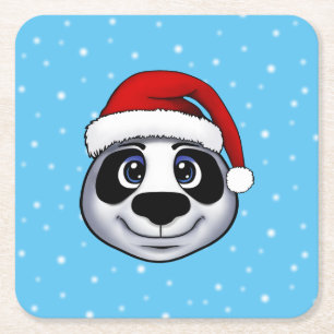 Posavasos Cuadrado De Papel Navidades Panda