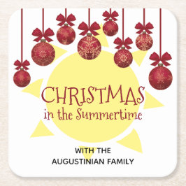 POSAVASOS CUADRADO DE PAPEL NAVIDADES PERSONALIZADOS EN VERANO