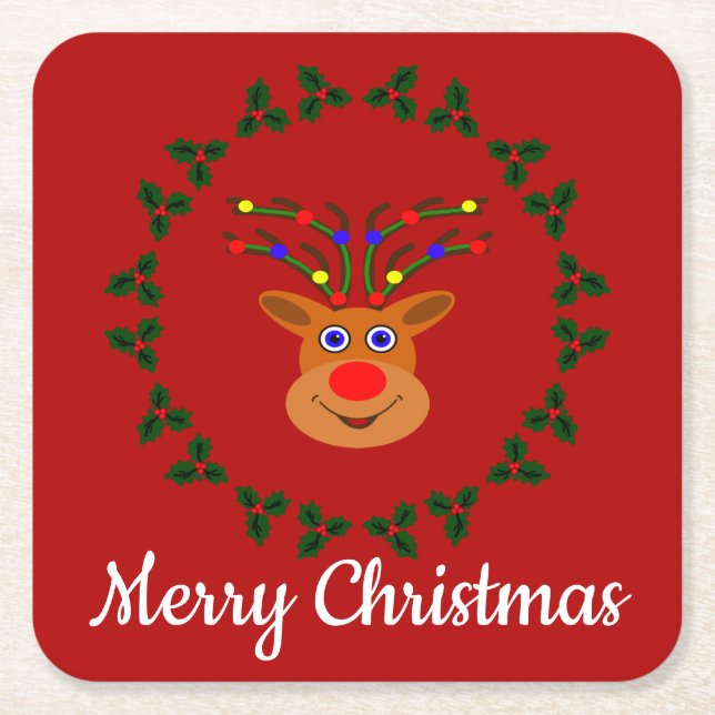 Posavasos Cuadrado De Papel Navidades Reus Paper Coasters (Anverso)