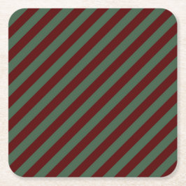 Posavasos Cuadrado De Papel Navidades Stripes