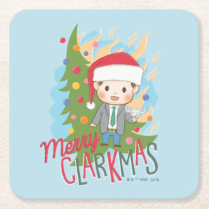 Posavasos Cuadrado De Papel Navidades Vacation Merry Clarkmas