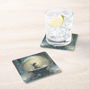 Posavasos Cuadrado De Papel Navidades Wish