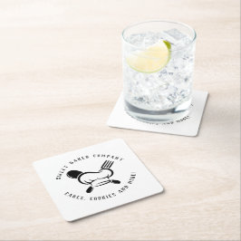 Posavasos Cuadrado De Papel Negocio Moderno de Panadería Dulce