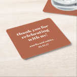 Posavasos Cuadrado De Papel Negrita Rust Fall Retro boda personalizada Gracias<br><div class="desc">Negrita Minimalista caída de roya Retro Simple Boda Personalizada Gracias Papel Cuadrado</div>