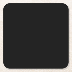 Posavasos Cuadrado De Papel Negro-negro, simplemente elegante