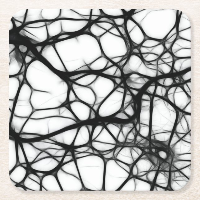 Posavasos Cuadrado De Papel Neuronas (Anverso)