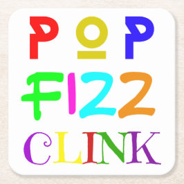 Posavasos Cuadrado De Papel New Year Paper Coasters Set