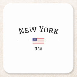 Posavasos Cuadrado De Papel New York