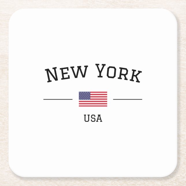 Posavasos Cuadrado De Papel New York (Anverso)