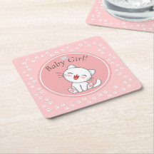 Niña bebé Kitten Papeles de papel