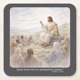 Posavasos Cuadrado De Papel Ninguna persona sin importancia