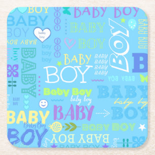 Posavasos Cuadrado De Papel Niño