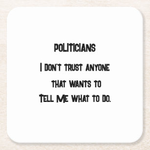 Posavasos Cuadrado De Papel No confío