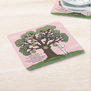 Posavasos Cuadrado De Papel No hay tiempo como el presente