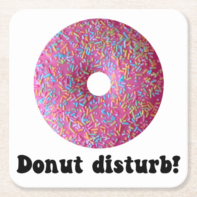 Posavasos Cuadrado De Papel No molestar (Anverso)