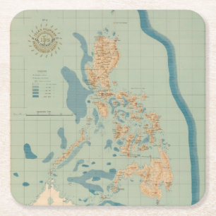 Posavasos Cuadrado De Papel No trace ningún 4 orográfico