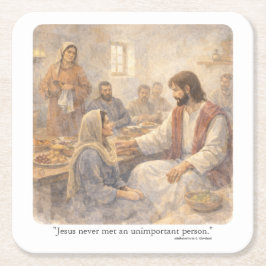 Posavasos Cuadrado De Papel No unimportant person