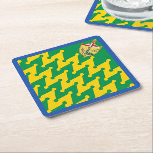 Posavasos Cuadrado De Papel Nobile Contrada del Bruco (Caterpillar) Palio