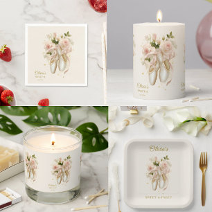 Posavasos Cuadrado De Papel Noche de Ballet de Rosé Dulce, personalizado