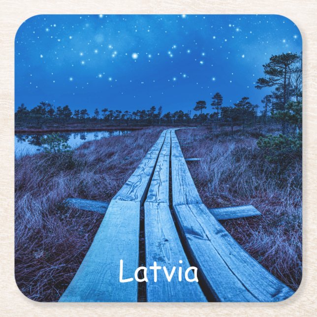 Posavasos Cuadrado De Papel Noche de swaps (Anverso)