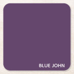 Posavasos Cuadrado De Papel Nombre de color azul violeta de John<br><div class="desc">Nombre de color azul violeta de John</div>