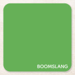 Posavasos Cuadrado De Papel Nombre de color verde de Boomslang<br><div class="desc">Nombre de color verde de Boomslang</div>