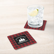 Nombre de familia Red Buffalo Plaid de Farmhouse