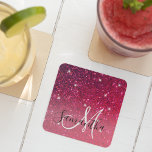Posavasos Cuadrado De Papel Nombre de las parqueas de Purpurina rosado y rojo<br><div class="desc">Presentamos nuestro producto sensacional: Modern Red & Pink Purpurina Sparkles! Añade un toque de glamour y pizzería a tu vida con estos brillantes purpurinas fascinantes, diseñados para cautivar y deslumbrar a todos los que les ponen la mirada. Ya sea que esté buscando adornar sus pertenencias personales, crear artesanías impresionantes o...</div>