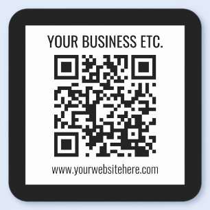 Posavasos Cuadrado De Papel Nombre de su empresa y código QR editable