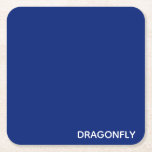 Posavasos Cuadrado De Papel Nombre del color azul de la libélula<br><div class="desc">Nombre del color azul de la libélula</div>
