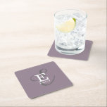 Posavasos Cuadrado De Papel Nombre exclusivo de estilo y tipo de monograma púr<br><div class="desc">Todo se trata de ti con esta hermosa montaña de papel. Tiene una elegante representación de su nombre y monograma con serios clásicos y una tipografía de escritura más ornamentada en una simetría equilibrada. Los tres elementos se mezclan con una sofisticada armonía y crean su propio logotipo de marca personal....</div>