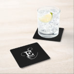 Posavasos Cuadrado De Papel Nombre exclusivo de estilo y tipografía monográfic<br><div class="desc">Todo se trata de ti con esta hermosa montaña de papel. Tiene una elegante representación de su nombre y monograma con serios clásicos y una tipografía de escritura más ornamentada en una simetría equilibrada. Los tres elementos se mezclan con una sofisticada armonía y crean su propio logotipo de marca personal....</div>