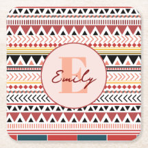 Nombre personalizado Azteca Elegancia Cálido Patró