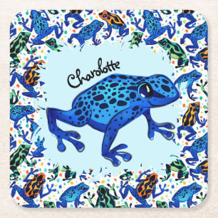 Posavasos Cuadrado De Papel Nombre personalizado: esparadrapo de papel para ra