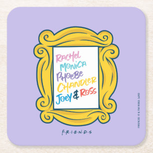 Posavasos Cuadrado De Papel Nombres FRIENDS™ en Peephole
