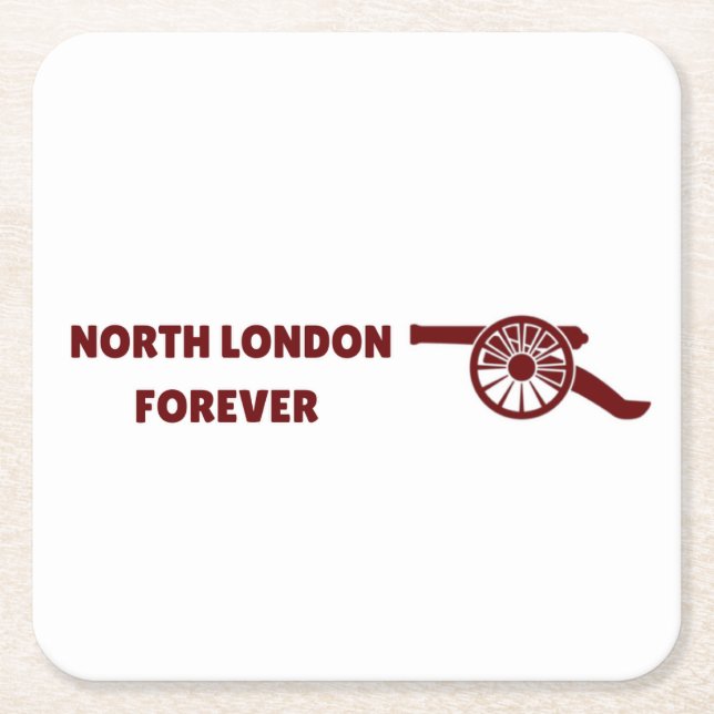 Posavasos Cuadrado De Papel North London Forever (Anverso)