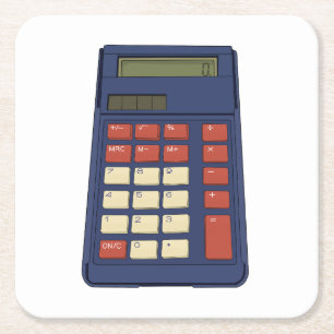 Posavasos Cuadrado De Papel Nostalgia de la escuela de matemáticas de la calcu