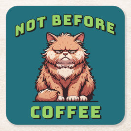 Posavasos Cuadrado De Papel Not Before Coffee