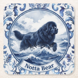 Posavasos Cuadrado De Papel Notta Bear Delft Azul Terranova