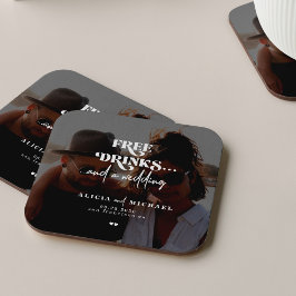 Posavasos Cuadrado De Papel Novedades modernas sin fotografía de la boda excep