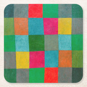 Posavasos Cuadrado De Papel Nueva armonía, Paul Klee