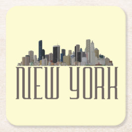 POSAVASOS CUADRADO DE PAPEL NUEVA YORK