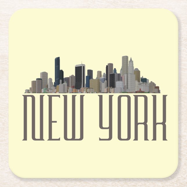 POSAVASOS CUADRADO DE PAPEL NUEVA YORK (Anverso)