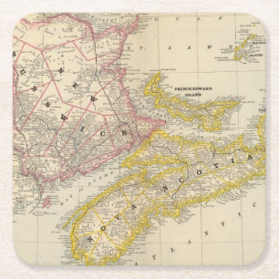 Posavasos Cuadrado De Papel Nuevo Brunswick, Nueva Escocia